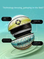 RIGORER Rubber basketball korb No.7 Student Outdoor Sports basketbal Cement Wear-resistant Non-slip Wild Ball Colorful basquet - Image 4