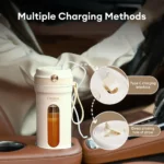 Kitchen Electric Blender 350ml 10 Blades Electric Juicer Rechargeable Shakes and Smoothies Juicer Cup for Travel Picnic - Image 5