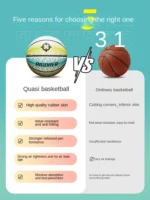 RIGORER Rubber basketball korb No.7 Student Outdoor Sports basketbal Cement Wear-resistant Non-slip Wild Ball Colorful basquet - Image 5