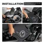 Motorcycle Heat Saddle Shield Deflectors Universal Leather Heat Shield for Touring Sportster Softail Dyna Motorcycle Accessories - Image 4