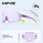 SCVCN Men Cycling Glasses Photochromic Sunglasses for UV400 MTB Clear Mountain Bike Transition Bicycle Women Sports Eyewear - Image 4