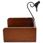 Solid Wood Retro Napkin Holder Kitchen Dining Bar Tissue Dispenser Paper ganizer Place Card Holder Tabletop Marker - Image 3