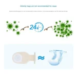 10PCS Barriers Ostomy Supplies Colostomy Bags Hole One-piece Drainable Ostomy Bags Stoma Care Pouch Clips Closure Health Care - Image 4